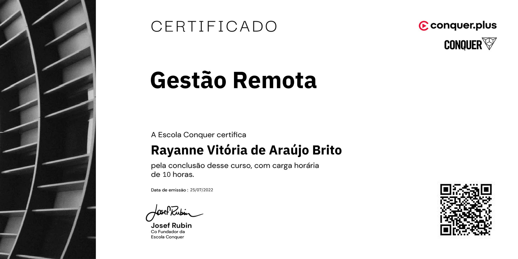 Certificado de Gestão Remota